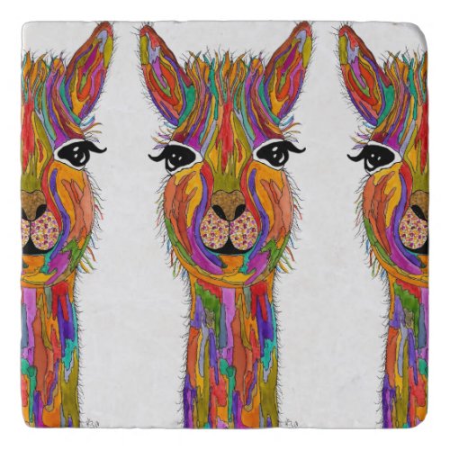 Cute and Colorful Llama Trivet