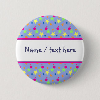 cute and colorful modern trendy star design button