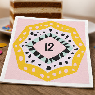 Cute And Colorful Napkins With Custom Age