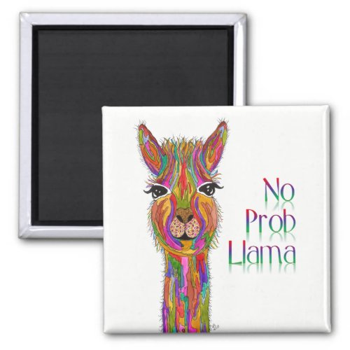 Cute and Colorful No Prob Llama Llama Magnet