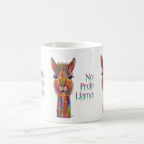 Cute and Colorful No Prob Llama Mug