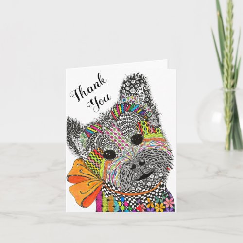 Cute and Colorful Norwich Terrier Greeting Card