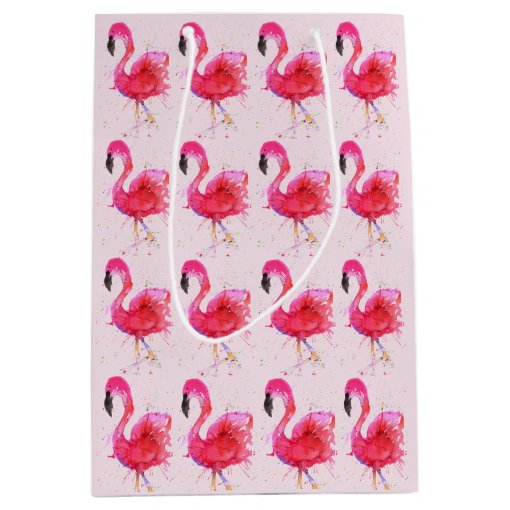 Cute and Colorful Pink Flamingo Gift Bag | Zazzle