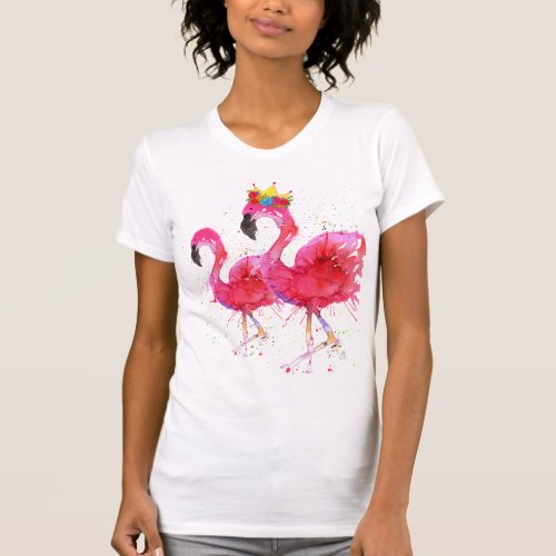 Cute and Colorful Pink Flamingo T_Shirt