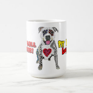 Cute and Colorful Pit Bull Coffee Mug