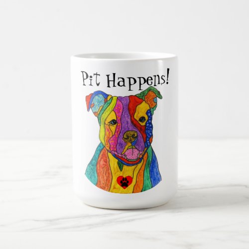 Cute and Colorful Pit Bull Mug