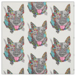 Cute and Colorful Pitbull Fabric