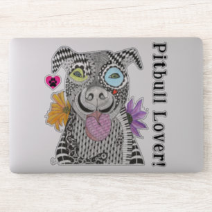 Cute and Colorful Pitbull Lover Vinyl Stickers