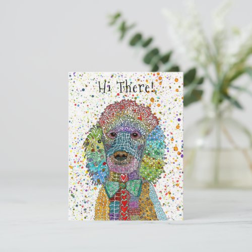 Cute and Colorful Poodle Goldendoodle Thank You Card