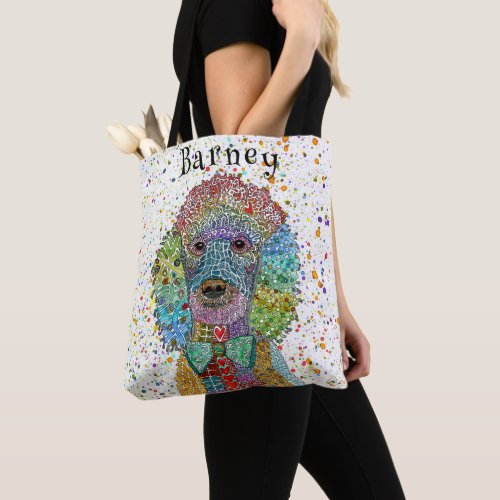 Cute and Colorful Poodle Goldendoodle Tote Bag