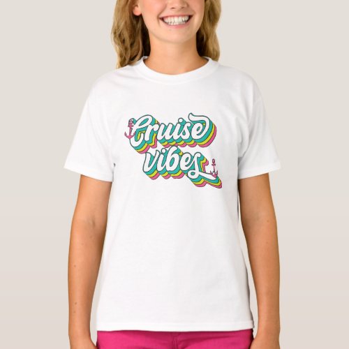 Cute and Colorful Retro Cruise Vibes T_Shirt