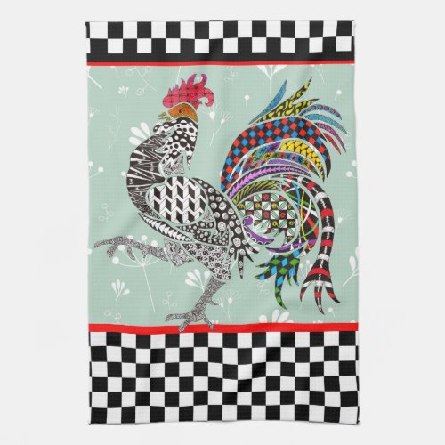 Cute and Colorful Rooster Kitchen Kitchen Towel