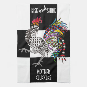Cute and Colorful Rooster Kitchen Towel