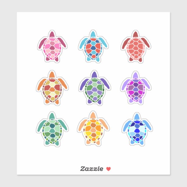 2 Snapper Turtle Stickers – Red – Free Shipping