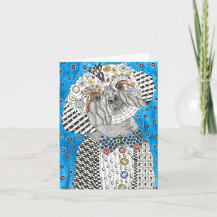 Cute and Colorful Shih Tzu Greeting Card