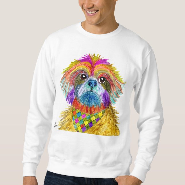 Cute and Colorful Shih Tzu Sweatshirt (Front)