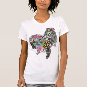 Cute and Colorful Shih Tzu T-Shirt