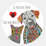 Cute and Colorful Spay and Neuter Sticker