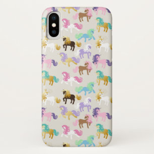 Cute and Colorful Unicorn Pattern iPhone X Case
