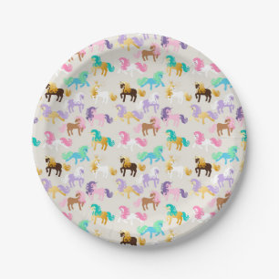 Cute and Colorful Unicorn Pattern Paper Plates