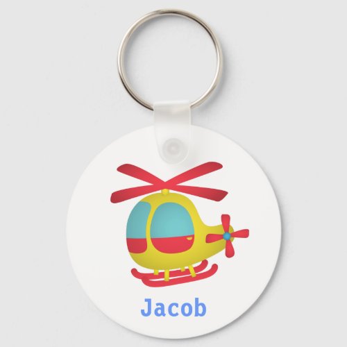 Cute and Colourful Helicopter for Kids Keychain