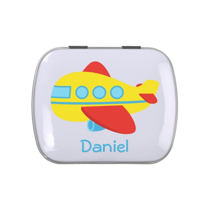 Cute and Colourful Passenger Aeroplane Candy Tin