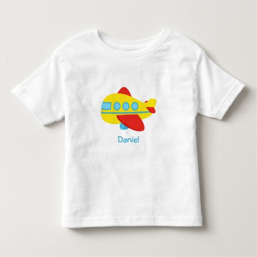 Cute and Colourful Passenger Aeroplane Toddler T_shirt