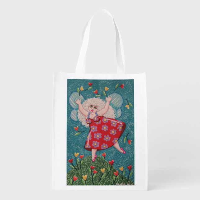 Cute and colourful Spring Fairy bag by Soozie Wray (Back)