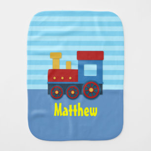 Cute and Colourful Train for Baby Boy Burp Cloth