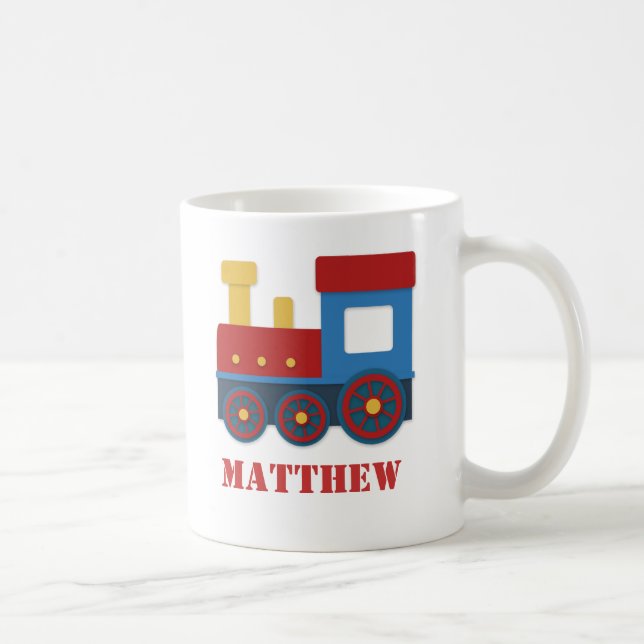 Cute and Colourful Train for Boys Coffee Mug (Right)