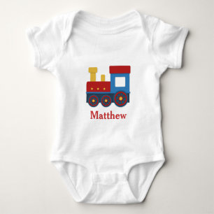 Cute and Colourful Train for Newborn Baby Boy Baby Bodysuit