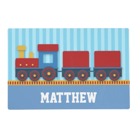 Cute And Colourful Train With Cargo For Boys Placemat