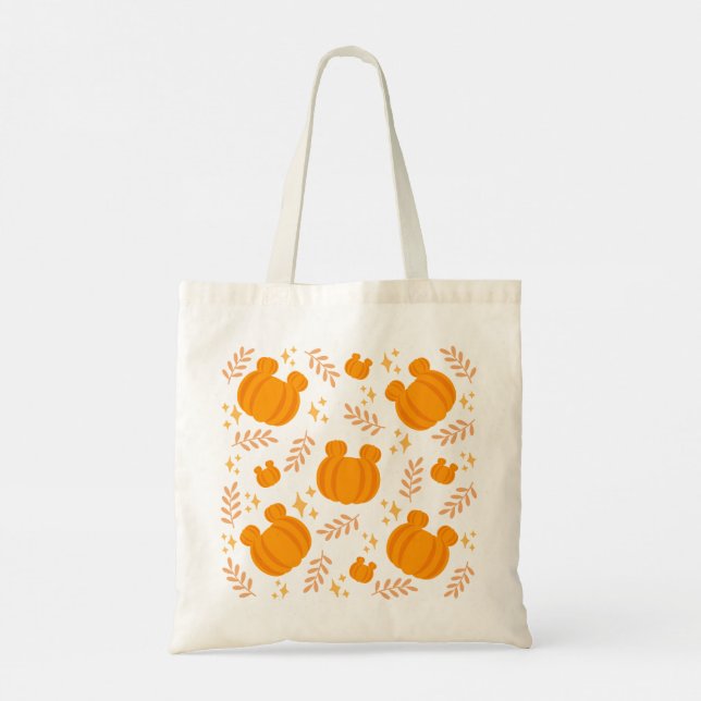 Cute and cozy pumpkin patch tote bag (Back)
