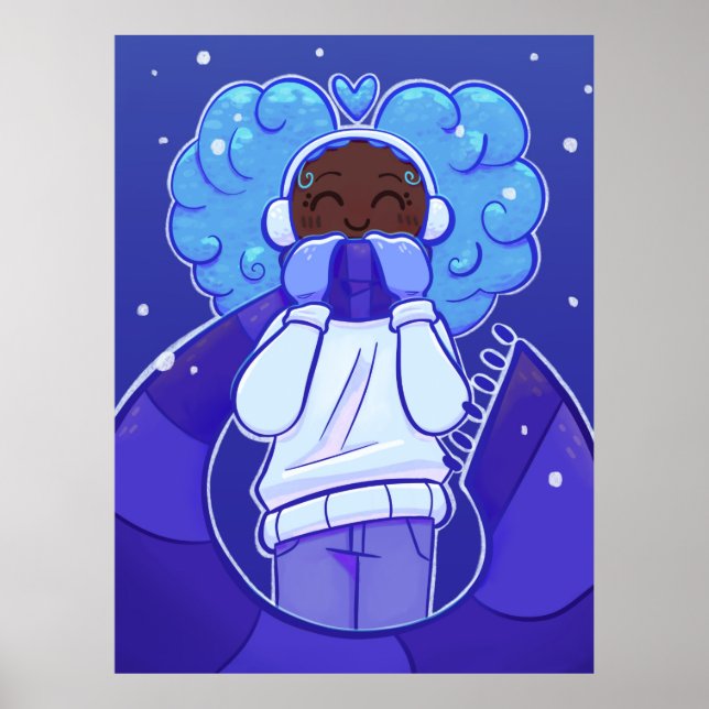 Cute and Cozy Snowy Day Poster (Front)