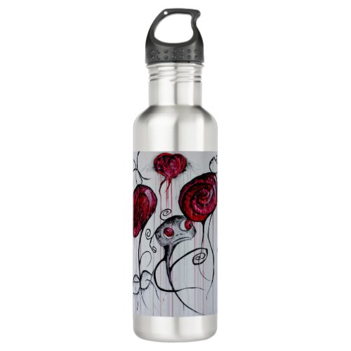 Cute and Creepy Creature Whimsical Goth Horror Art Water Bottle