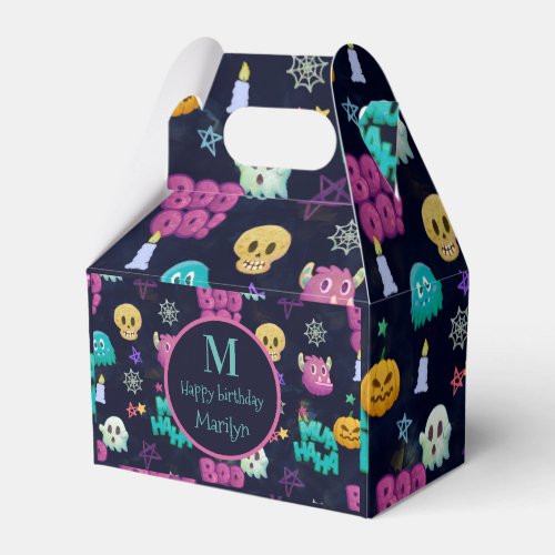 CUTE AND CREEPY HALLOWEEN BIRTHDAY FAVOR BOXES