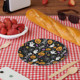 Cute and Creepy Skeletons For Halloween Paper Plates