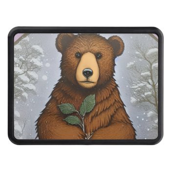 Cute And Cuddle Winter Bear                        Hitch Cover by Vintage_Bubb at Zazzle