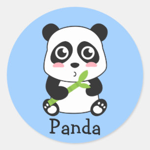 Cute and Cuddly Baby Panda Classic Round Sticker