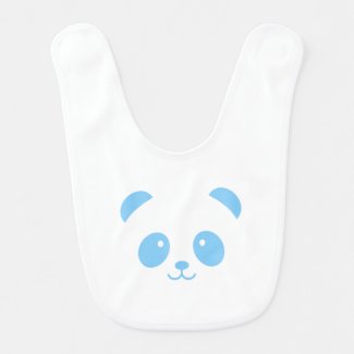 Cute and Cuddly Blue Panda Baby Bib