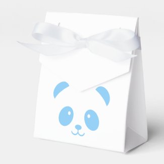 Cute and Cuddly Blue Panda Favor Box