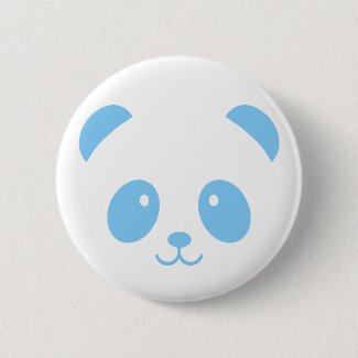 Cute and Cuddly Blue Panda Pin Button