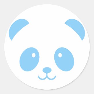 Cute and Cuddly Blue Panda Sticker
