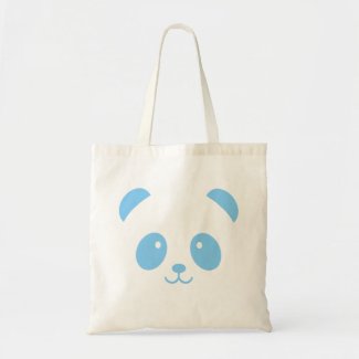 Cute and Cuddly Blue Panda Tote Bag
