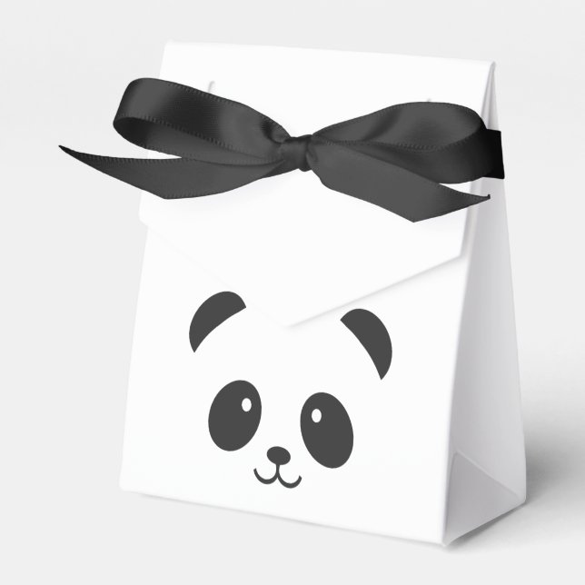 Cute and Cuddly Panda Favor Box (Front Side)