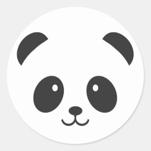 Adorable Baby Panda On Pink Stickers (6 Stickers)