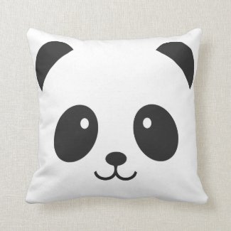 Cute and Cuddly Panda Throw Pillow