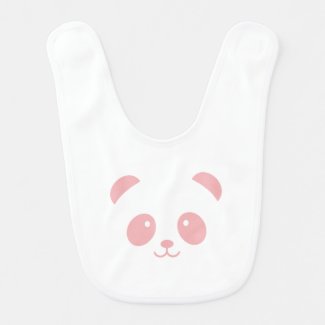 Cute and Cuddly Pink Panda Baby Bib