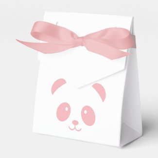 Cute and Cuddly Pink Panda Favor box