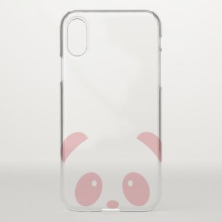 Cute and Cuddly Pink Panda iPhone X Deflector Case